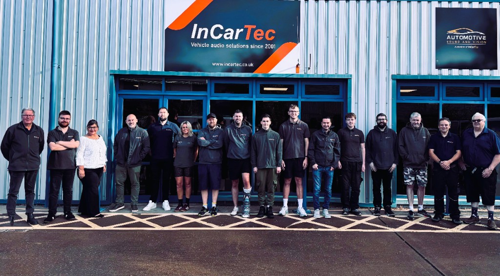 The InCarTec team outside the Exeter workshop
